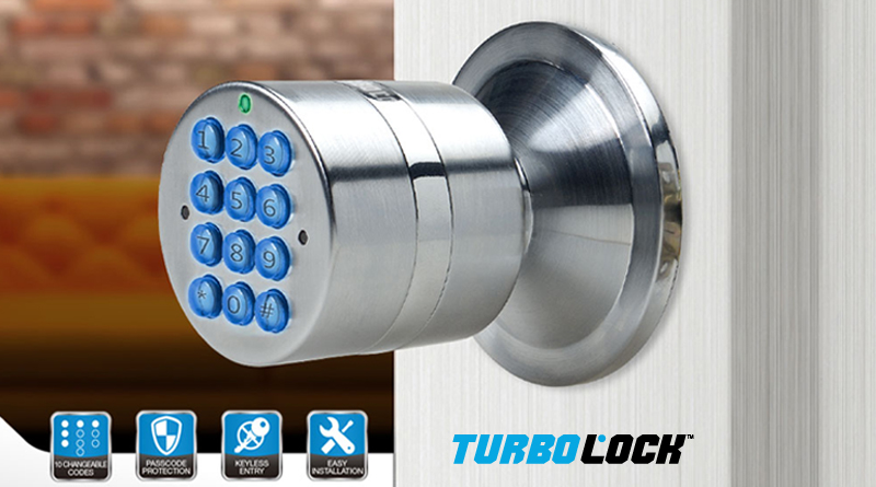 Renewed Advanced Security TurboLock Keyless Smart Lock Keypad Battery Backup & Easy Installation with Automatic Locking No Bluetooth, Stainless Steel 